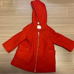 Zara red coat 2/3T